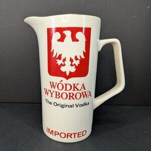 Wodka Wyborowa The Original Vodka Imported White Pub Jug Water Jug